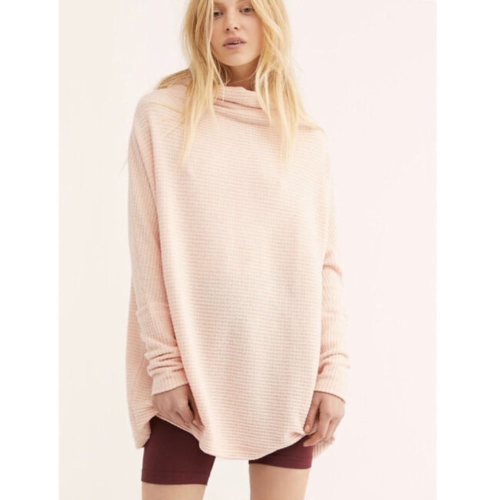 Free People We the Free Kitty Thermal Tunic Top Cream Medium